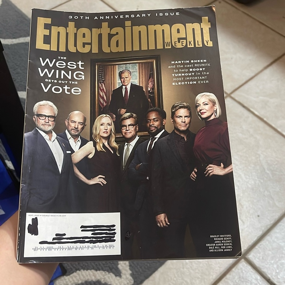 Entertainment Weekly 30th Anniversary Issue September 2020 The West Wing